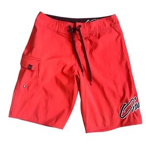 O’Neil Men’s Swim Trunks in red/orange color size 28